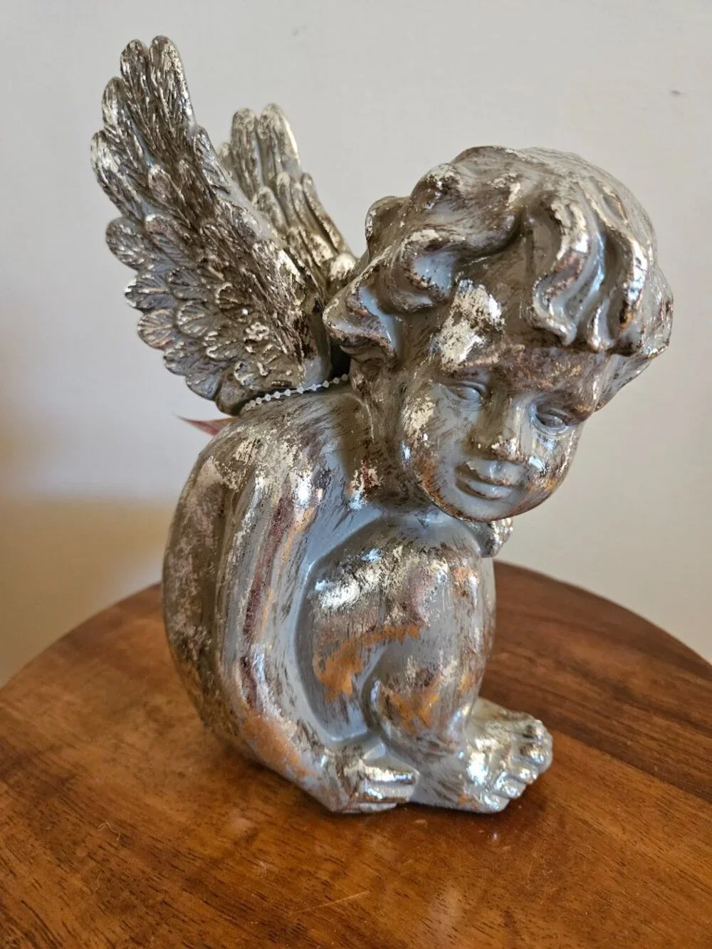 NWT Silver-Colored Cherub Decor
